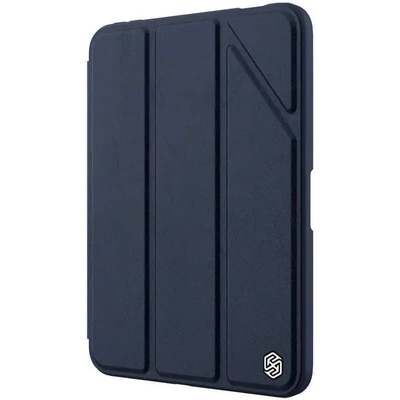 Nillkin Bevel Leather Case - кожен кейс и поставка с отделение за Apple Pencil за iPad mini 6 (2021) (син)