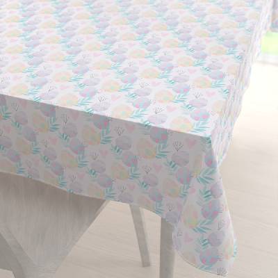 Biante Veľkonočný teflónový obdĺžnikový obrus TF-073 Pastelové kraslice na bielom 120x180 cm