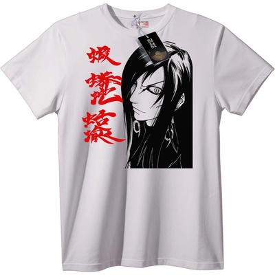 NOONEBRAND Тениска аниме червена калиграфия - XS, White
