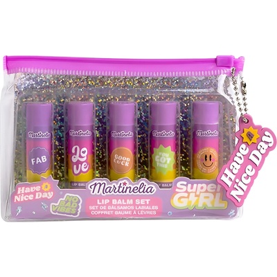 Aquarius Cosmetic Детски козметичен комплект Martinelia Supergirl - Балсам за устни, 5 вида