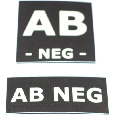 NO NAME PROUD Patch "Krevní skupina AB Neg"