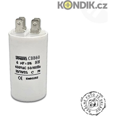 Motorový rozběhový kondenzátor 6uF 450V CBB60A – Sleviste.cz