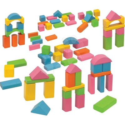 Eichhorn dřevěné kostky barevné 75 ks