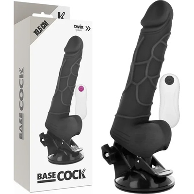 Вибратор с вакуумна основа, 12 режима, 19, 5см. - Basecock Twix 4 (D-223001)