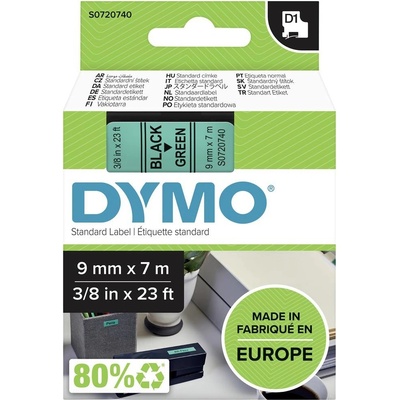 etikety DYMO D1 40919 polyester Farba pásky: zelená Farba písma:čierna 9 mm 7 m