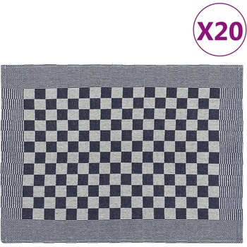 Image 1 of vidaXL Кухненски кърпи 20 бр синьо и бяло 50x70 см памук (136280)