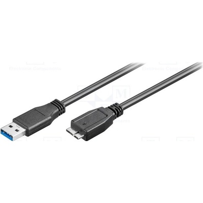 Goobay 95026 USB 3.0, USB A vidlice, USB B micro vidlice, 1,8m, černý
