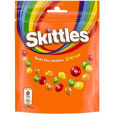 Skittles žvýkací v křupavé cukrové krustě s příchutí citrusového ovoce 152 g