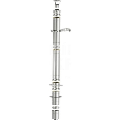 Bokra Svislý nerezový 2,6m 180mm IZOL 50