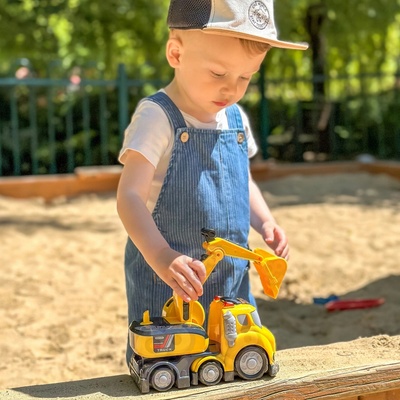 WOOPIE City Truck se světelnými a zvukovými efekty Žlutá odtahová souprava