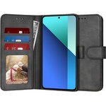 Techsuit Калъф за Xiaomi Redmi Note 13 4G - Дневник - Черен