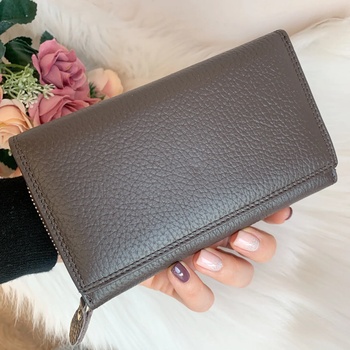 Image 1 of Естествена кожа портмоне Кафяво Модел 1000