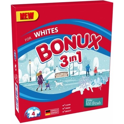 Bonux White Lilac 3v1 prací prášek na bílé prádlo 4 dávky 300 g