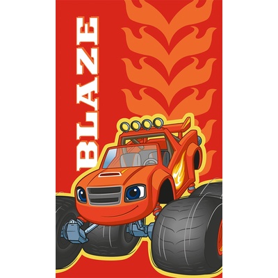 Carbotex Detský uterák Plamienok a štvorkoláci motív Ohnivá stopa 30 x 50 cm