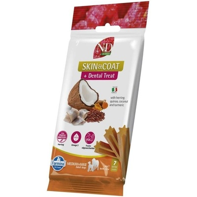 N&D QUINOA Dog Skin & Coat Dental Treat Herring Medium & Maxi 100 g