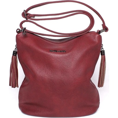 Flora & Co dámská středně velká crossbody kabelka H7150 tmavěčervená