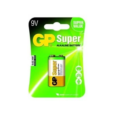 GP Batteries Алкална батерия GP SUPER 6LF22, 6LR61, 1604A, 9 V, 1 бр. блистер, 215 mAh, GP-BA-1604A-U1