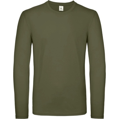B&C E150 LSL dlouhý rukáv khaki urban