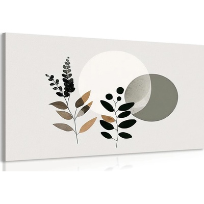 Obraz minimalistické listy s boho pozadím