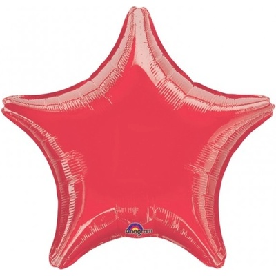Hvězda červená metalická 48cm