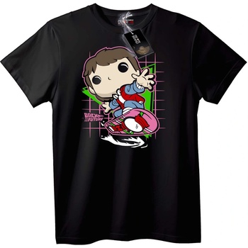 NOONEBRAND Тениска Back to the Future Ховърборд - XL, Black
