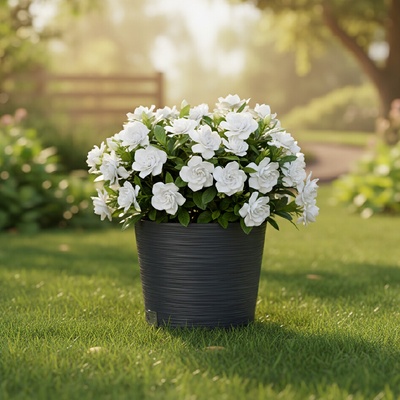 PROSPERPLAST FURU ROUND Kvetináč 25 cm antracit