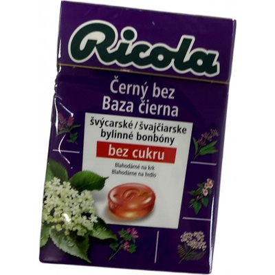 Ricola Černý bez Bez cukru 40 g