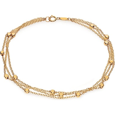 iZlato Forever zlatý trojřadý náramek s kostkami IZ24712