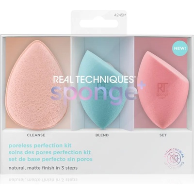 Real Techniques Sponge+ Poreless Perfection подаръчен комплект(за кожа с несъвършенства)