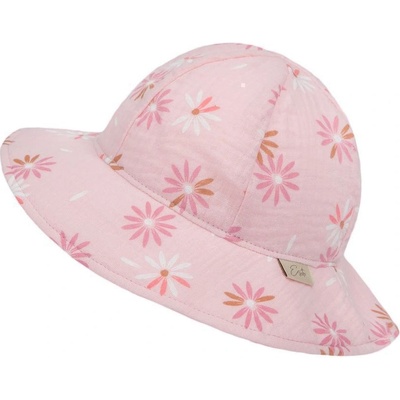 ESITO Dívčí klobouk mušelín Flower růžová