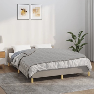 vidaXL Утежнено одеяло сиво 135x200 см 6 кг плат (3154777)