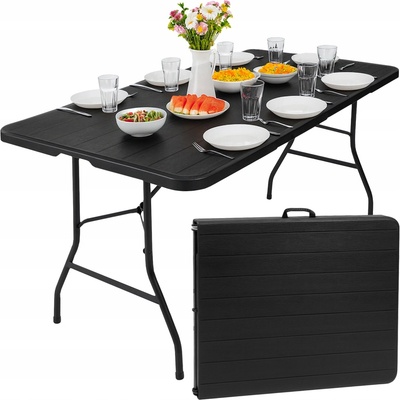 Malatec 12280 Skladací stôl 180x74 cm čierny