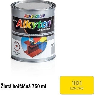 Rust-Oleum Alkyton Lesk, samozákladová barva na rez Ral 1021 žlutá hořčičná, 750 ml