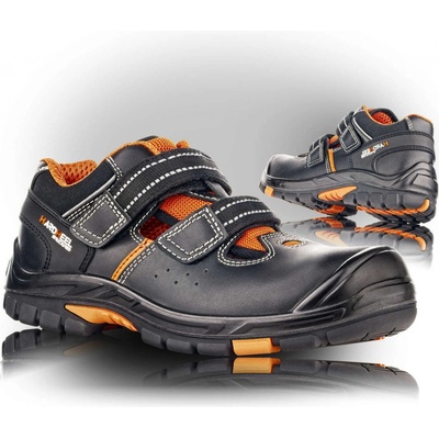 VM Footwear OREGON S1P sandál Čierna-Oranžová