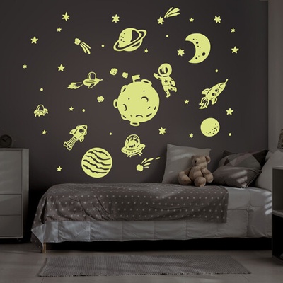 Nálepky na zeď vesmír svítící ve tmě - Plotbase, s.r.o., 120x40cm – Zboží Dáma