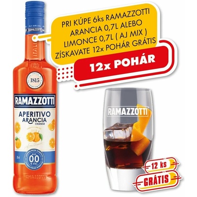 Ramazzotti Arancia Likér 0% 0,7 l (čistá fľaša)