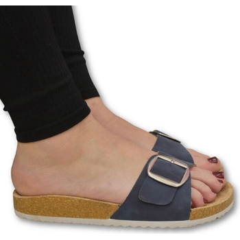 Dámske tmavomodré šľapky FORA