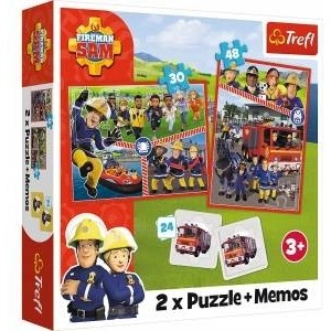 Trefl Puzzle - 2in1 + memos - Fireman Sams Team Trefl 93334
