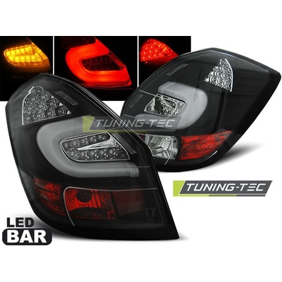 Zadní světla Škoda Fabia II 07- černá LED BAR | Zboží Auto