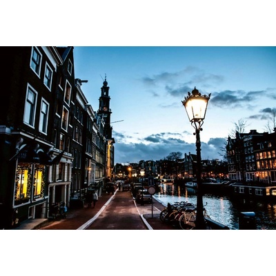 Dimex MS-5-1003 vliesová fototapeta na zeď Amsterdam v noci, rozmery 375 x 250 cm