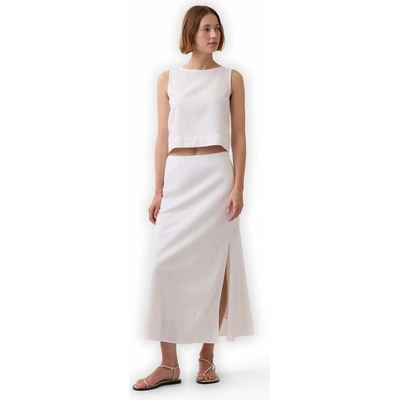 GAP 894387-04 maxi sukně z lněné směsi bílá