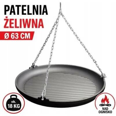 Litinová pánev 63 cm na trojnožku KAWMET gril ohniště