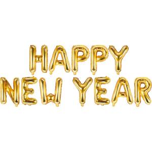 PartyDeco Балон от фолио - Happy New Year (надпис)