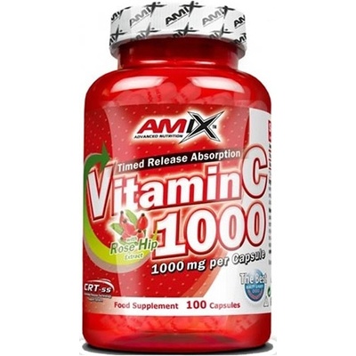 Amix Nutrition Vitamin C with Rose Hips, 1000 mg, 100 капсули, Amix