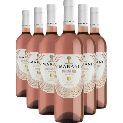 Marani ROSE SAPERAVI suché víno 12% 6 x 0,75 l (holá lahev)