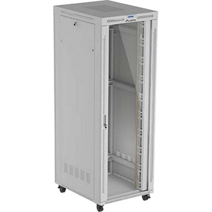 Lanberg Rack Cabinet 19" Free-Standing 47U/800X1000 (FlAT Pack) With Glass Door LCD Grey V2 (FF01-8047-12SL) - gtcomputers