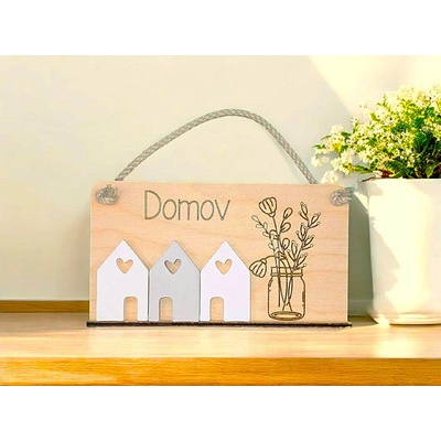 Dekorace z Řečice Dekorační cedulka "Domov"