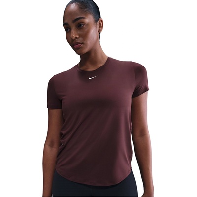 Nike Dri-FIT One Women's Standard Fit Short-Sleeve Top - Burgundy Crush