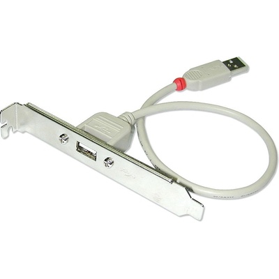 Lindy Кабел-планка LINDY LNY-33123, от USB А(ж) към USB(м), 0.3m, сив (LNY-33123)