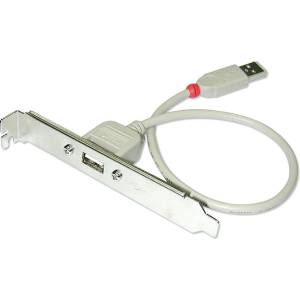 Lindy Кабел-планка LINDY LNY-33123, от USB А(ж) към USB(м), 0.3m, сив (LNY-33123)